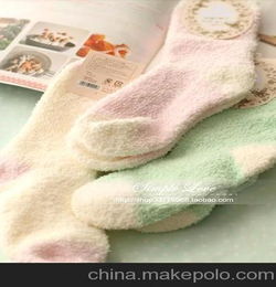 日本原单森女袜 日本半边绒 珊瑚绒袜 地板袜 诸暨市袜子工厂